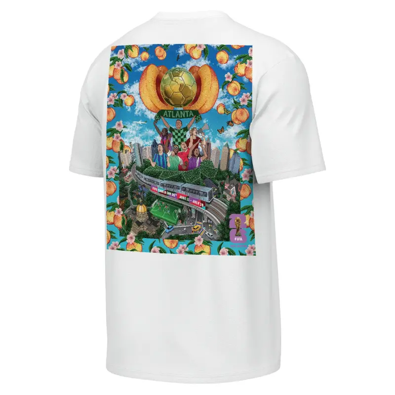 Mexico Worldcup Jerseys 2026 World Cup Atlanta Poster White T-Shirt – Unisex – Authentic Soccer Kits & Shirts