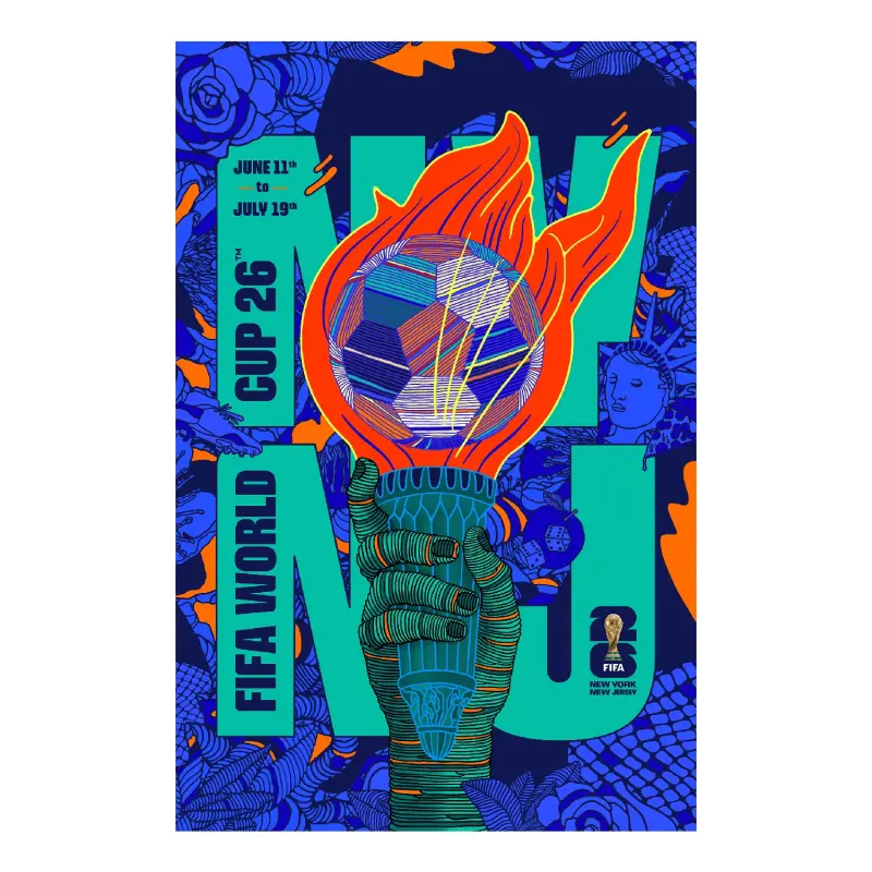 Mexico Worldcup Jerseys 2026 World Cup New York New Jersey Host City Poster – Authentic Soccer Kits & Shirts