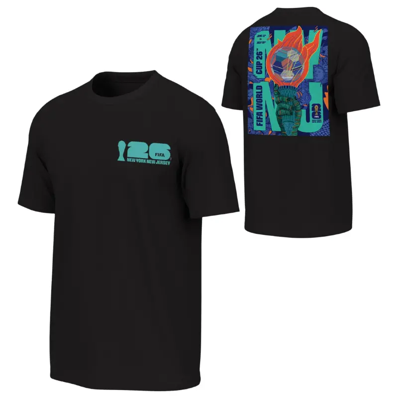 Mexico Worldcup Jerseys 2026 World Cup New York New Jersey Poster Black T-Shirt – Unisex – Authentic Soccer Kits & Shirts