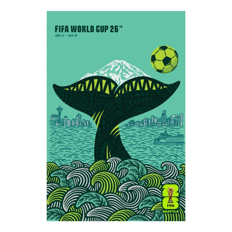 Mexico Worldcup Jerseys 2026 World Cup Seattle Host City Poster – Authentic Soccer Kits & Shirts
