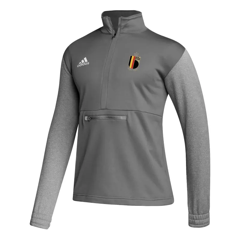 Mexico Worldcup Jerseys Belgium National Team adidas Crest Long Sleeve Half-Zip Top – Gray – Authentic Soccer Kits & Shirts
