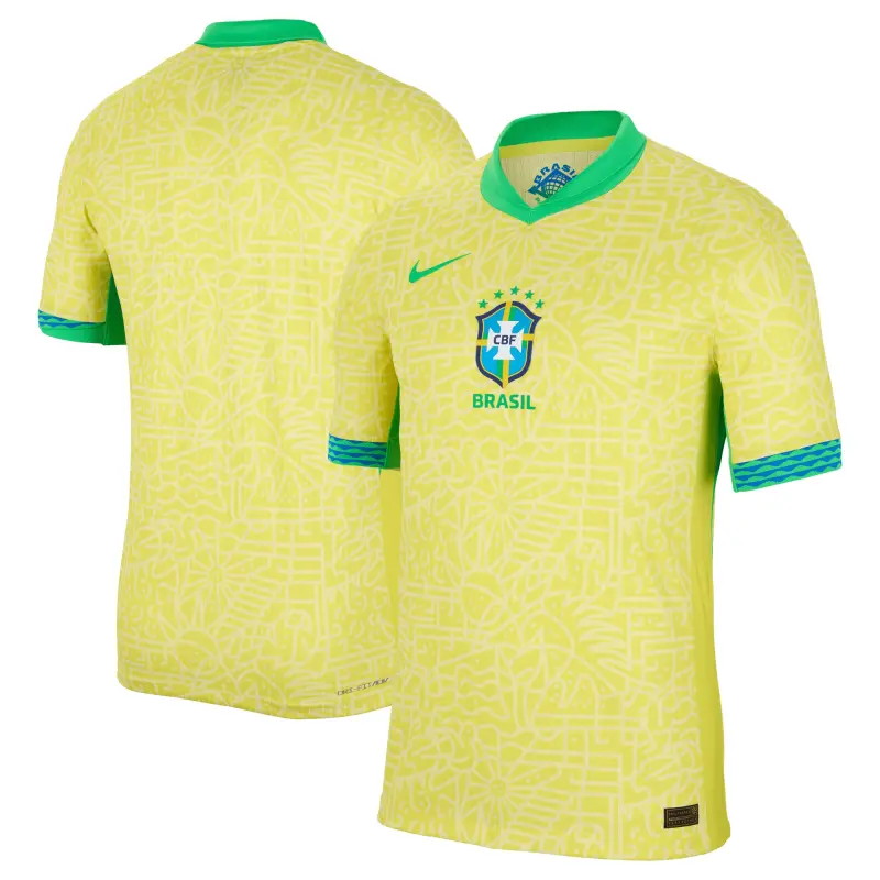 Mexico Worldcup Jerseys Brazil National Team Nike 2024 Home Match Authentic Jersey – Yellow – Authentic Soccer Kits & Shirts