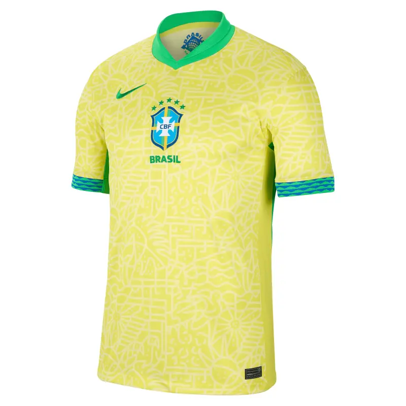 Mexico Worldcup Jerseys Brazil National Team Nike 2024 Home Stadium Replica Jersey – Yellow – Authentic Soccer Kits & Shirts