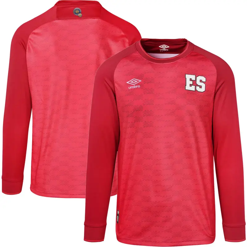 Mexico Worldcup Jerseys El Salvador National Team Umbro 2023 Replica Long Sleeve Jersey – Red – Authentic Soccer Kits & Shirts