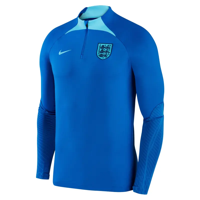Mexico Worldcup Jerseys England National Team Nike 2022 Strike Drill Performance Raglan Quarter-Zip Long Sleeve Top – Blue – Authentic Soccer Kits & Shirts