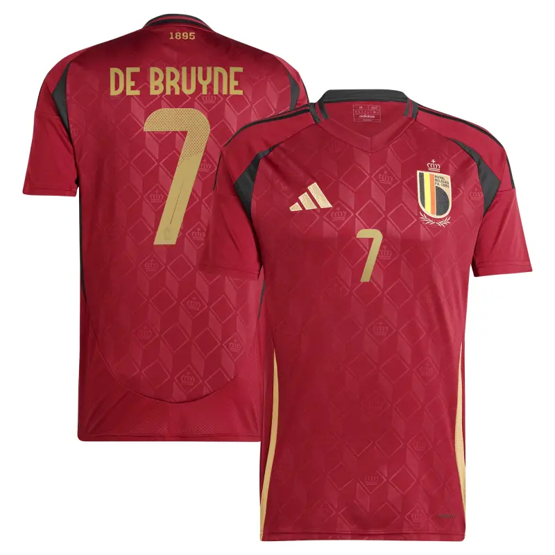 Mexico Worldcup Jerseys Kevin De Bruyne Belgium National Team adidas 2024 Home Replica Player Jersey – Burgundy – Authentic Soccer Kits & Shirts