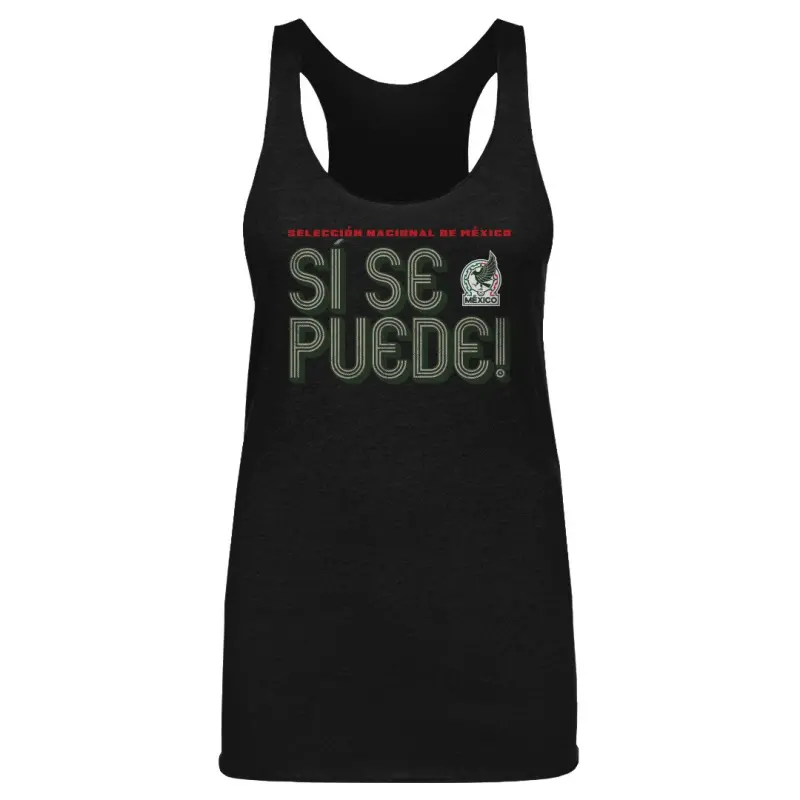 Mexico Worldcup Jerseys Mexico National Team 500 Level Women’s Si Se Puede Inline Bold Tri-Blend Racerback Tank Top – Black – Authentic Soccer Kits & Shirts Mexico Worldcup Jerseys Mexico National Team 500 Level Women’s Si Se Puede Inline Bold Tri-Blend Racerback Tank Top – Black – Authentic Soccer Kits & Shirts