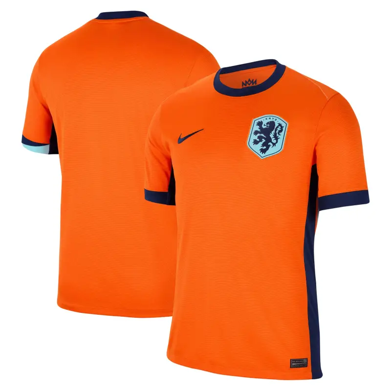 Mexico Worldcup Jerseys Netherlands National Team Nike 2024 Home Replica Blank Jersey – Orange – Authentic Soccer Kits & Shirts