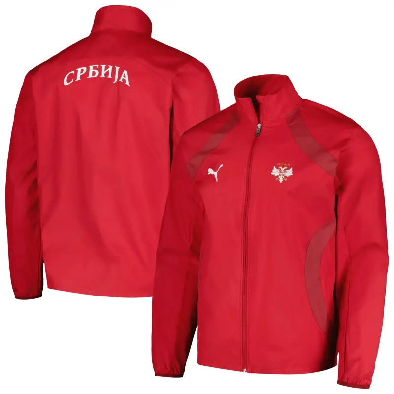 Mexico Worldcup Jerseys Serbia National Team Puma 2024 Pre-Match Full-Zip Hoodie Jacket – Red – Authentic Soccer Kits & Shirts